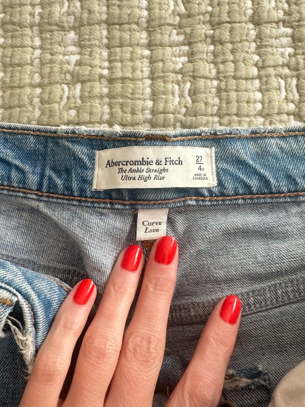 Abercrombie & Fitch Women's The Ankle Straight Ultra High Rise Jeans